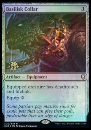 Basilisk Collar [Commander Legends: Battle for Baldur's Gate Prerelease Promos] | The Clever Kobold