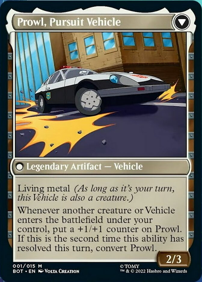 Prowl, Stoic Strategist // Prowl, Pursuit Vehicle [Universes Beyond: Transformers] | The Clever Kobold