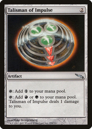 Talisman of Impulse [Mirrodin] | The Clever Kobold