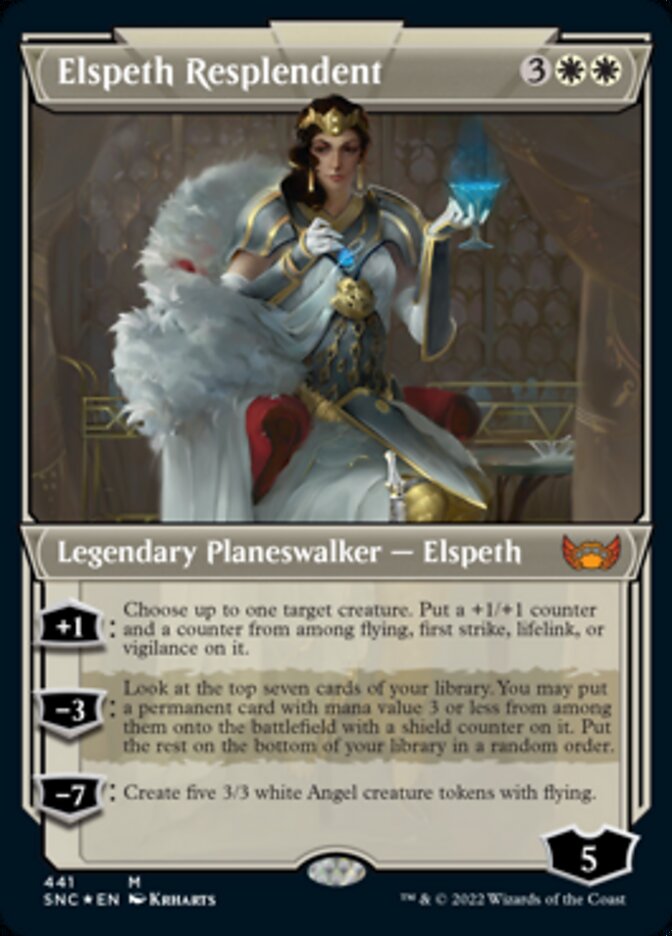 Elspeth Resplendent (Showcase Art Deco Foil Etched) [Streets of New Capenna] | The Clever Kobold