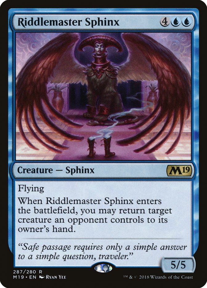 Riddlemaster Sphinx [Core Set 2019] | The Clever Kobold