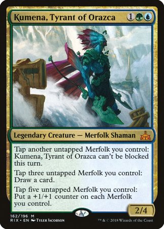 Kumena, Tyrant of Orazca [Rivals of Ixalan] | The Clever Kobold