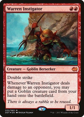 Warren Instigator [Duel Decks: Merfolk vs. Goblins] | The Clever Kobold