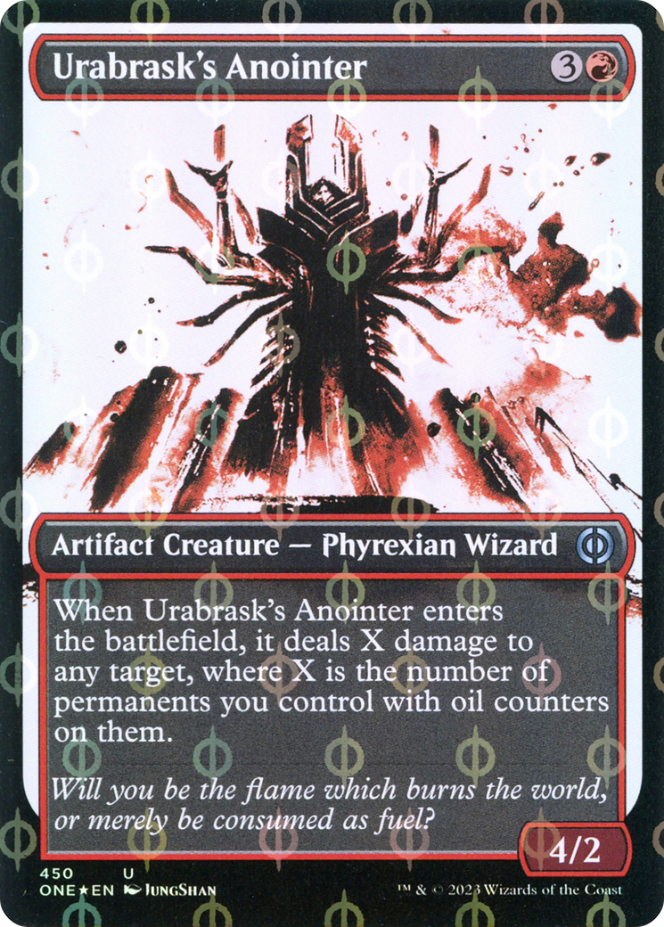 Urabrask's Anointer (Showcase Ichor Step-and-Compleat Foil) [Phyrexia: All Will Be One] | The Clever Kobold