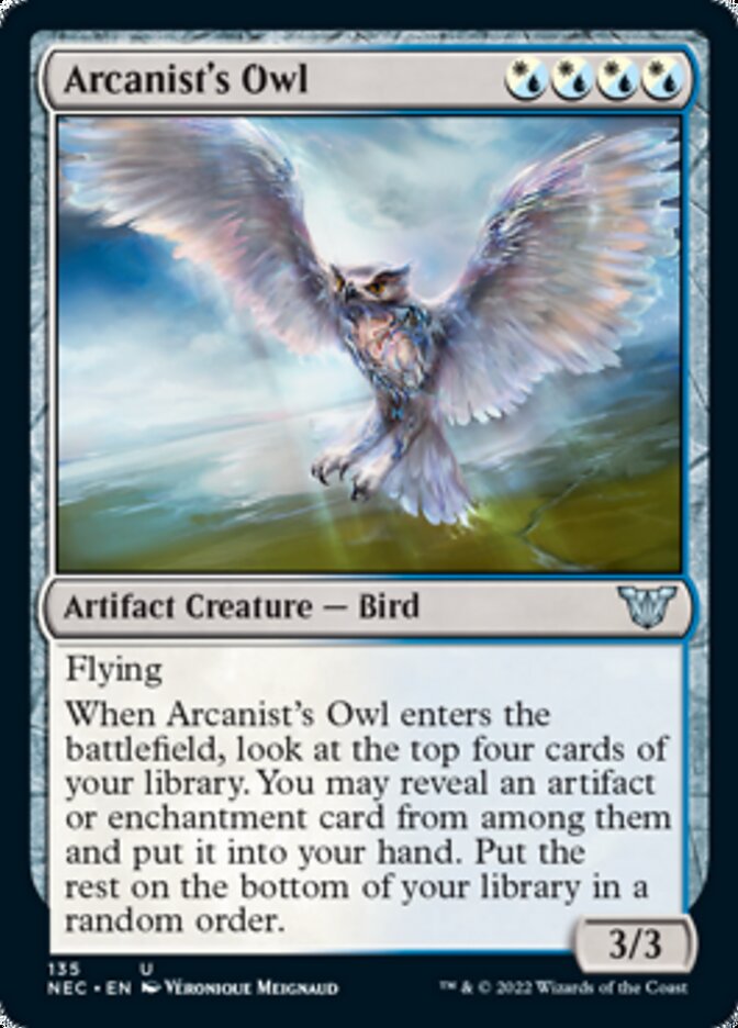 Arcanist's Owl [Kamigawa: Neon Dynasty Commander] | The Clever Kobold