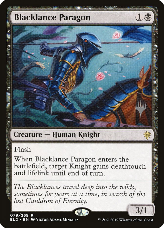 Blacklance Paragon (Promo Pack) [Throne of Eldraine Promos] | The Clever Kobold