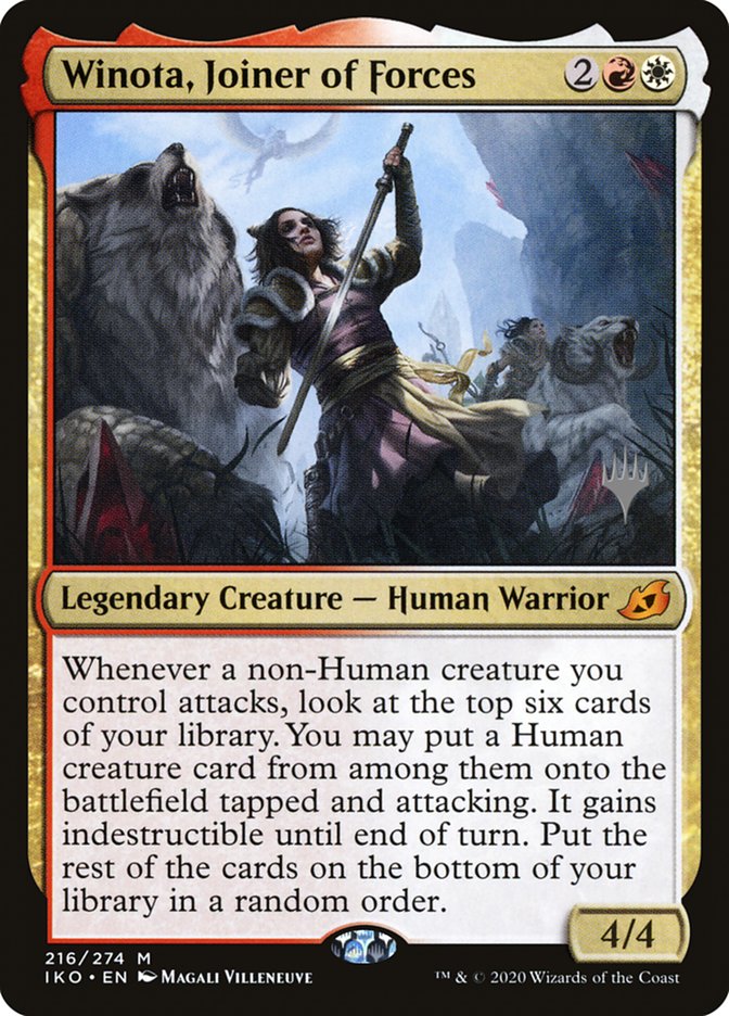 Winota, Joiner of Forces (Promo Pack) [Ikoria: Lair of Behemoths Promos] | The Clever Kobold