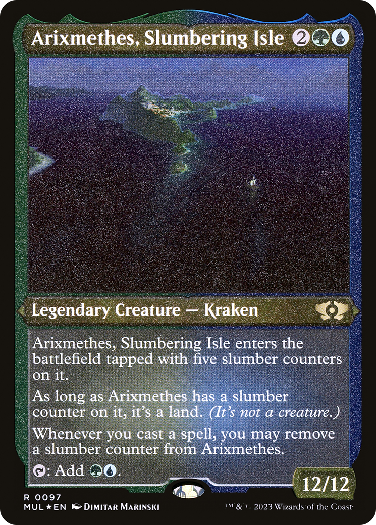 Arixmethes, Slumbering Isle (Foil Etched) [Multiverse Legends] | The Clever Kobold