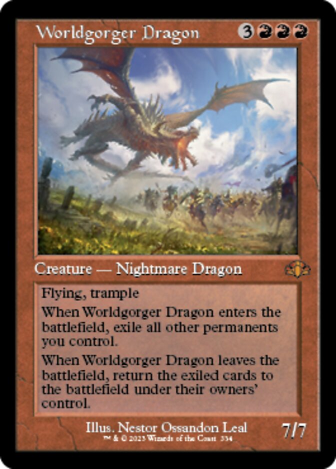 Worldgorger Dragon (Retro) [Dominaria Remastered] | The Clever Kobold