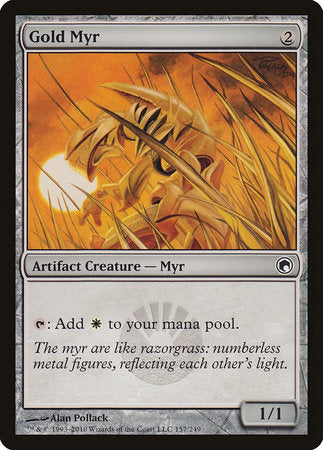 Gold Myr [Scars of Mirrodin] | The Clever Kobold