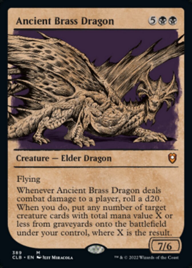 Ancient Brass Dragon (Showcase) [Commander Legends: Battle for Baldur's Gate] | The Clever Kobold