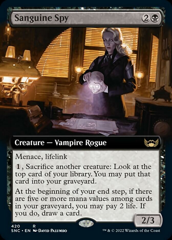 Sanguine Spy (Extended Art) [Streets of New Capenna] | The Clever Kobold