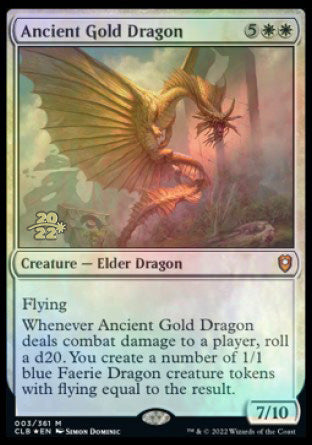 Ancient Gold Dragon [Commander Legends: Battle for Baldur's Gate Prerelease Promos] | The Clever Kobold