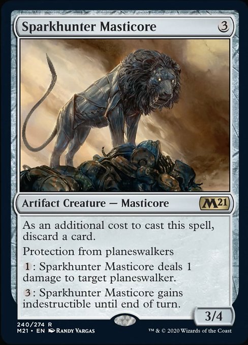 Sparkhunter Masticore [Core Set 2021] | The Clever Kobold