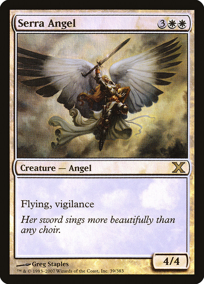 Serra Angel (Premium Foil) [Tenth Edition] | The Clever Kobold