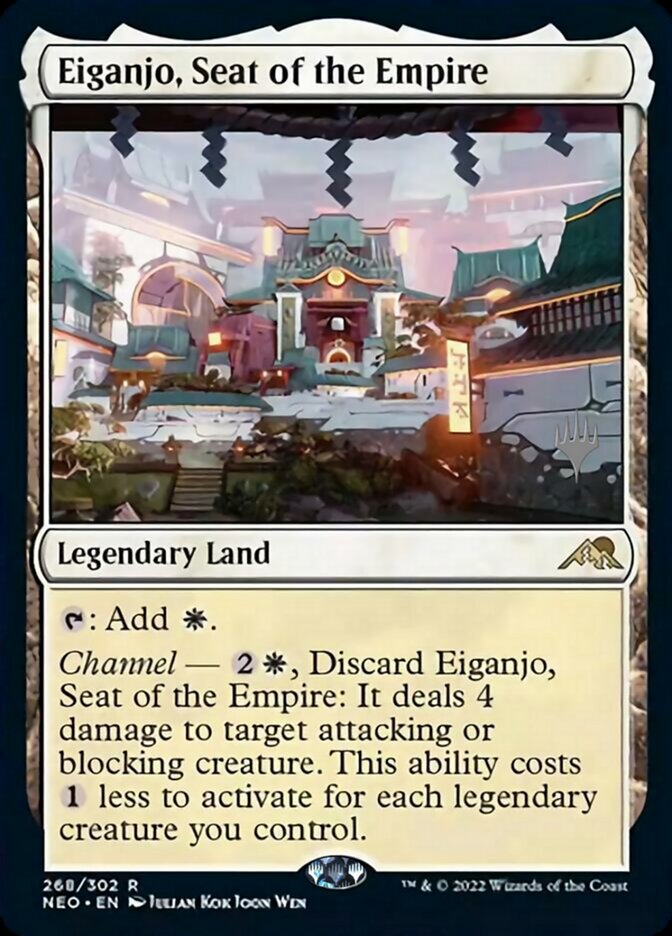 Eiganjo, Seat of the Empire (Promo Pack) [Kamigawa: Neon Dynasty Promos] | The Clever Kobold