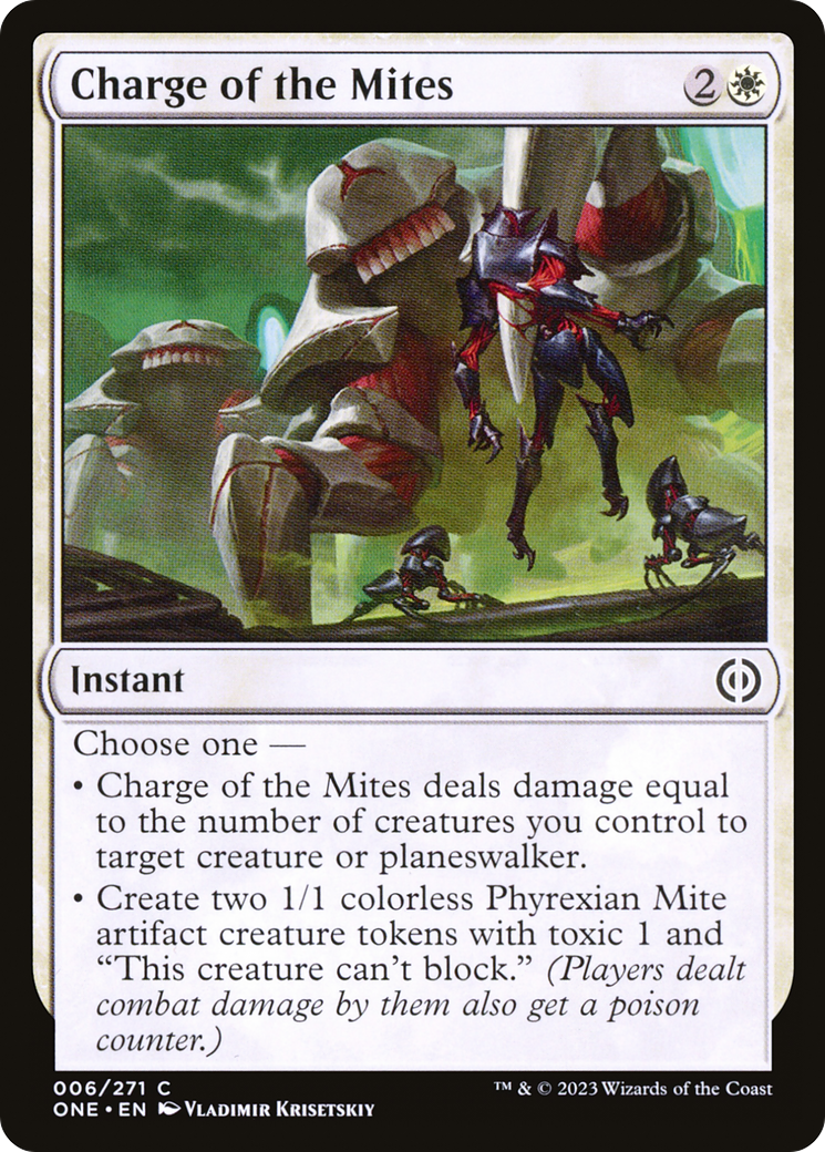 Charge of the Mites [Phyrexia: All Will Be One] | The Clever Kobold