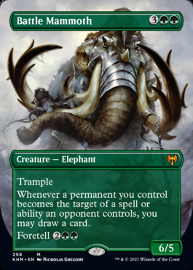 Battle Mammoth (Borderless Alternate Art) [Kaldheim] | The Clever Kobold