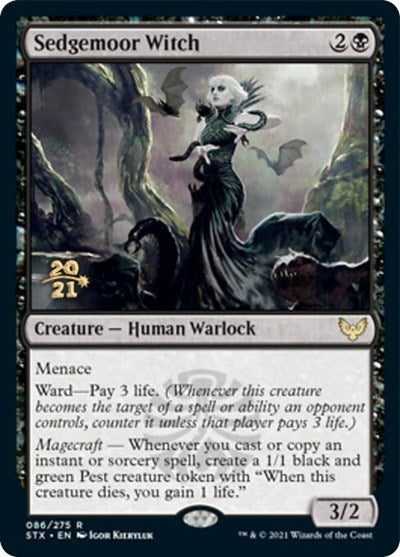 Sedgemoor Witch [Strixhaven: School of Mages Prerelease Promos] | The Clever Kobold