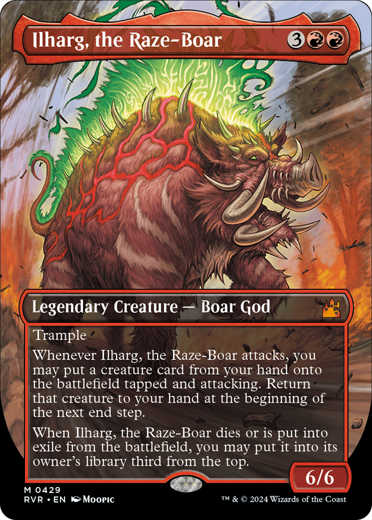 Ilharg, the Raze-Boar (Anime Borderless) [Ravnica Remastered] | The Clever Kobold