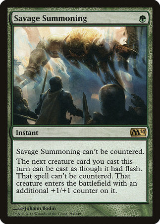 Savage Summoning [Magic 2014] | The Clever Kobold