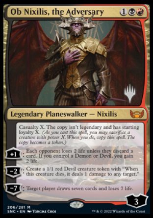 Ob Nixilis, the Adversary (Promo Pack) [Streets of New Capenna Promos] | The Clever Kobold