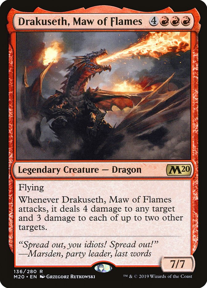 Drakuseth, Maw of Flames [Core Set 2020] | The Clever Kobold