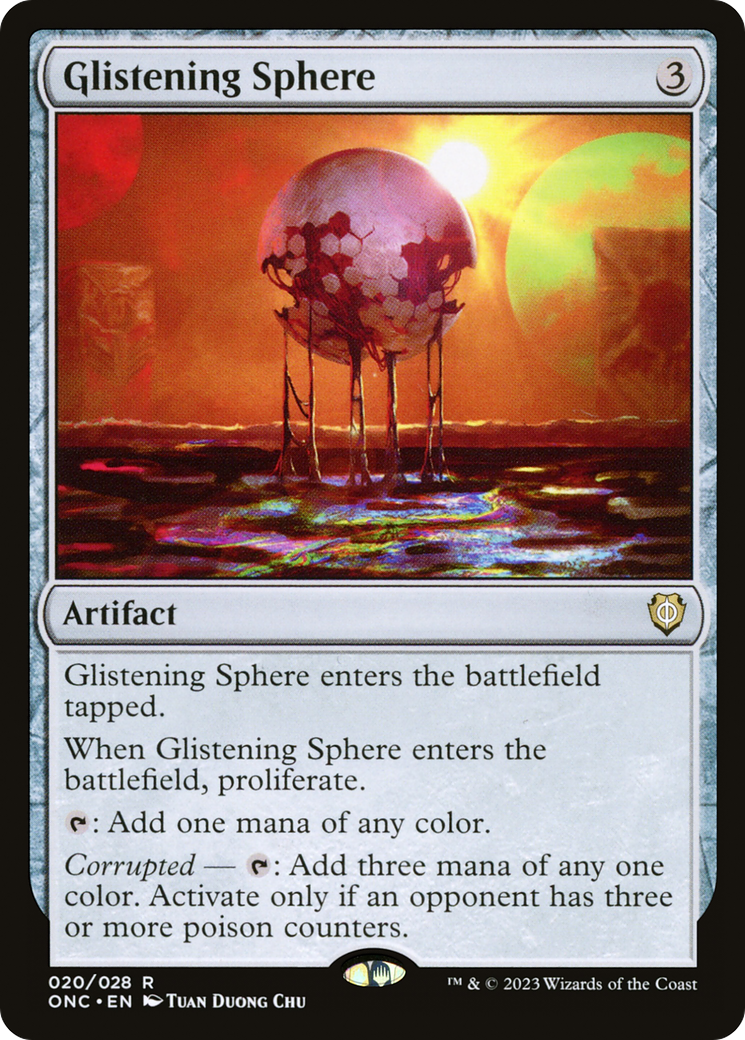 Glistening Sphere [Phyrexia: All Will Be One Commander] | The Clever Kobold