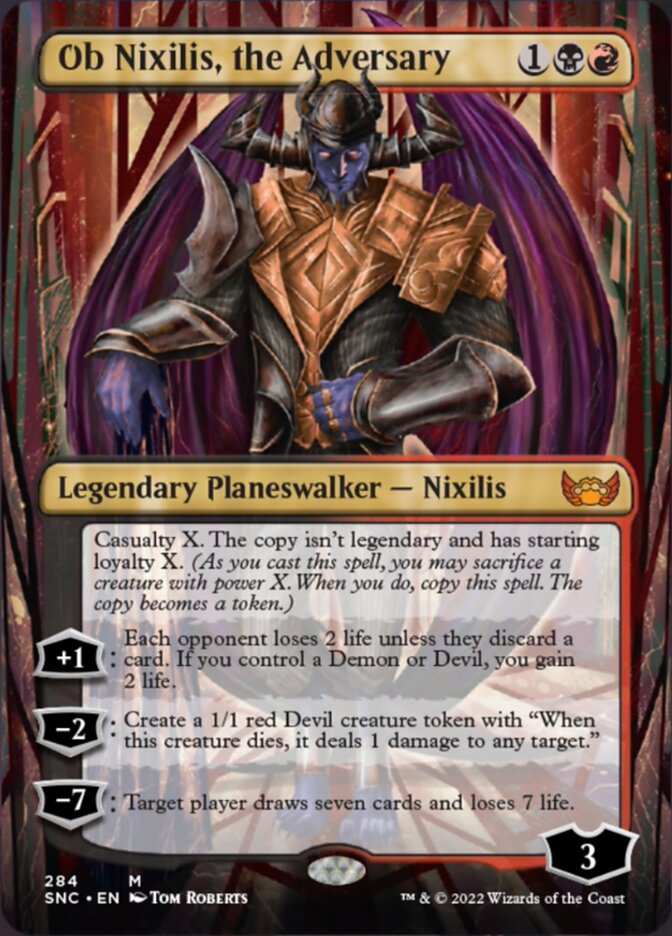 Ob Nixilis, the Adversary (Borderless) [Streets of New Capenna] | The Clever Kobold