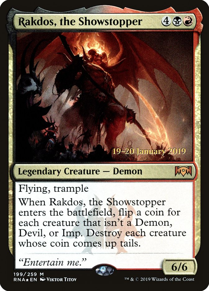 Rakdos, the Showstopper [Ravnica Allegiance Prerelease Promos] | The Clever Kobold