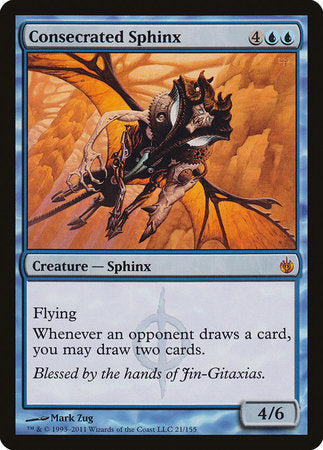 Consecrated Sphinx [Mirrodin Besieged] | The Clever Kobold