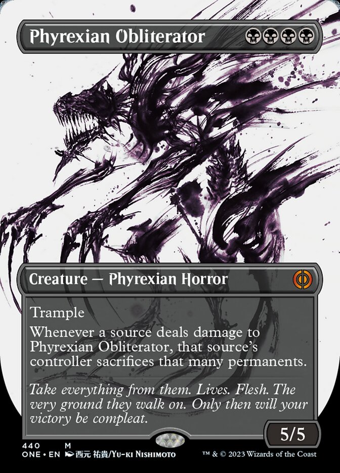 Phyrexian Obliterator (Borderless Ichor Step-and-Compleat Foil) [Phyrexia: All Will Be One] | The Clever Kobold