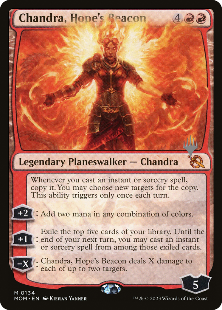 Chandra, Hope's Beacon (Promo Pack) [March of the Machine Promos] | The Clever Kobold