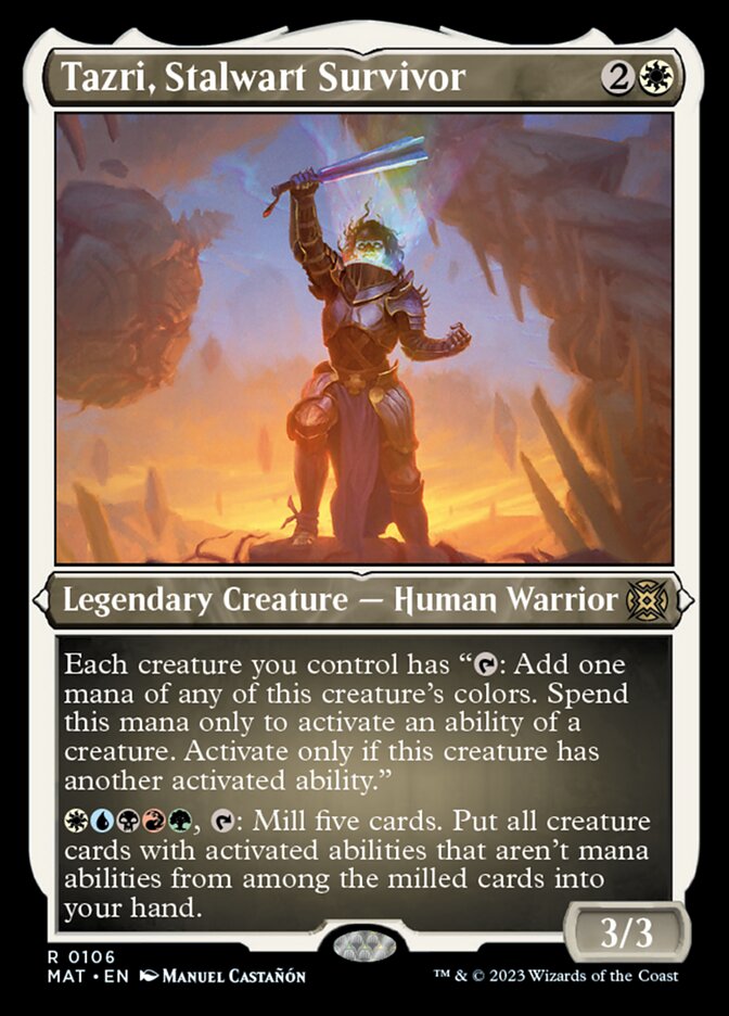 Tazri, Stalwart Survivor (Foil Etched) [March of the Machine: The Aftermath] | The Clever Kobold