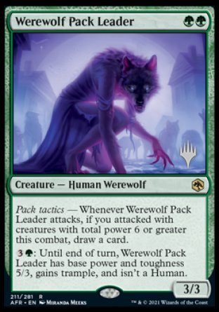 Werewolf Pack Leader (Promo Pack) [Dungeons & Dragons: Adventures in the Forgotten Realms Promos] | The Clever Kobold