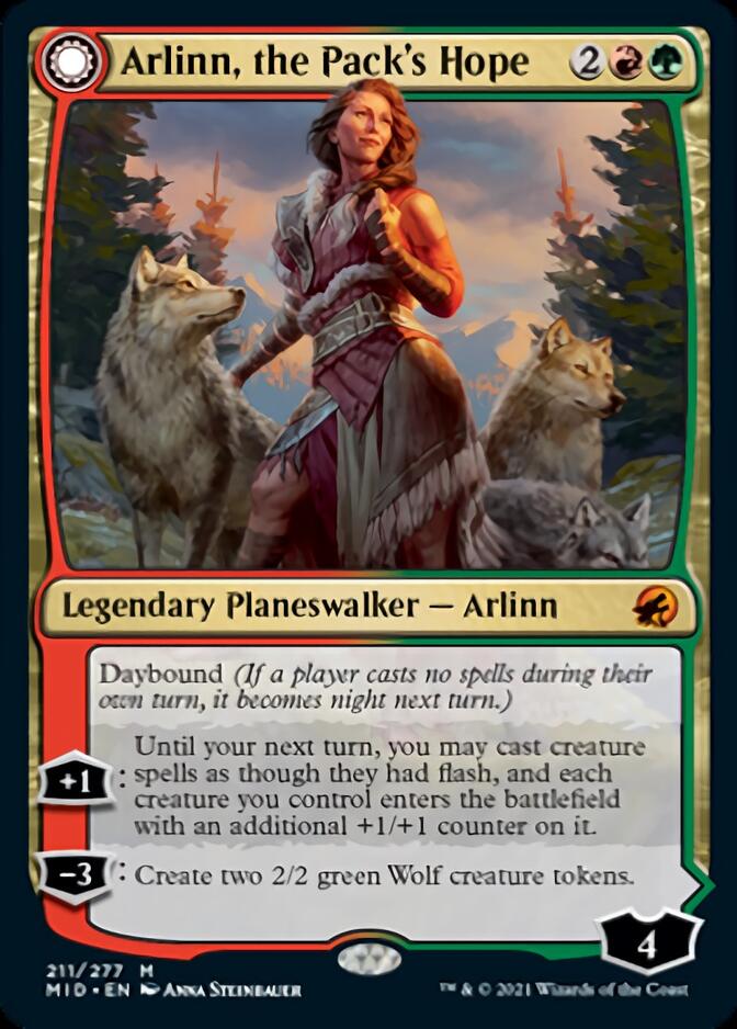 Arlinn, the Pack's Hope // Arlinn, the Moon's Fury [Innistrad: Midnight Hunt] | The Clever Kobold