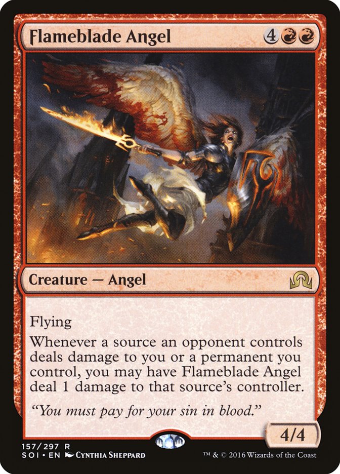 Flameblade Angel [Shadows over Innistrad] | The Clever Kobold