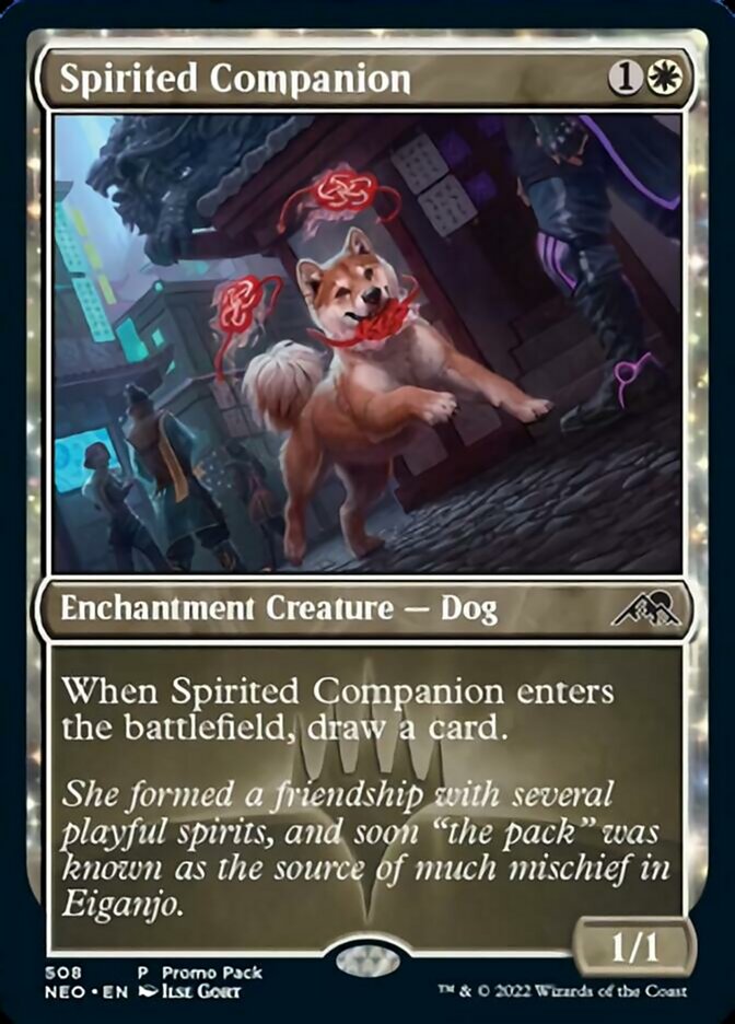 Spirited Companion (Promo Pack) [Kamigawa: Neon Dynasty Promos] | The Clever Kobold