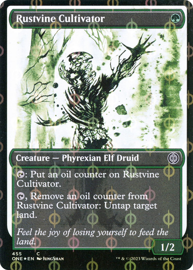 Rustvine Cultivator (Showcase Ichor Step-and-Compleat Foil) [Phyrexia: All Will Be One] | The Clever Kobold