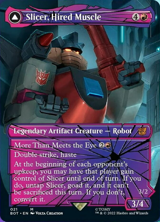 Slicer, Hired Muscle // Slicer, High-Speed Antagonist (Shattered Glass) [Universes Beyond: Transformers] | The Clever Kobold