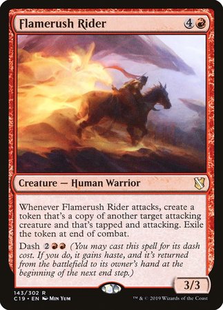 Flamerush Rider [Commander 2019] | The Clever Kobold