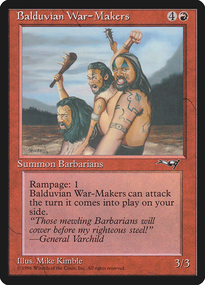 Balduvian War-Makers (Treeline Background) [Alliances] | The Clever Kobold