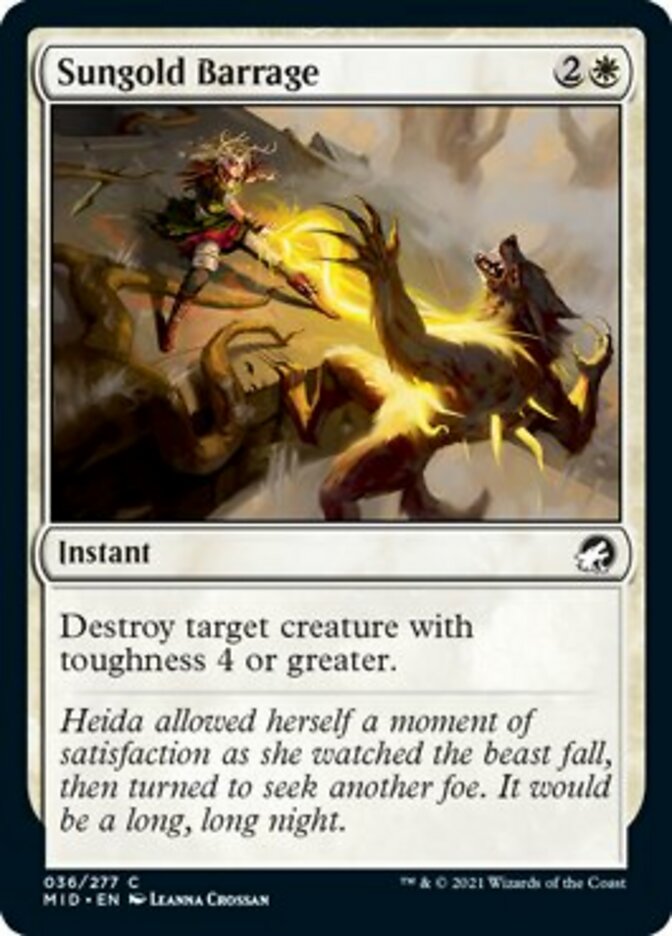 Sungold Barrage [Innistrad: Midnight Hunt] | The Clever Kobold