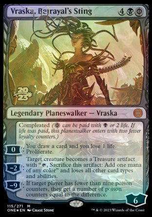 Vraska, Betrayal's Sting [Phyrexia: All Will Be One Prerelease Promos] | The Clever Kobold