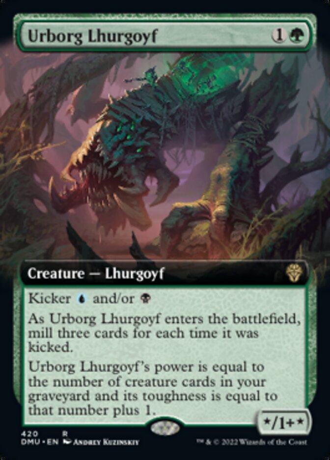 Urborg Lhurgoyf (Extended Art) [Dominaria United] | The Clever Kobold