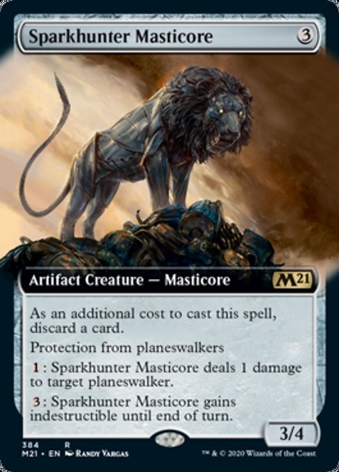 Sparkhunter Masticore (Extended Art) [Core Set 2021] | The Clever Kobold