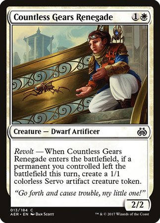 Countless Gears Renegade [Aether Revolt] | The Clever Kobold