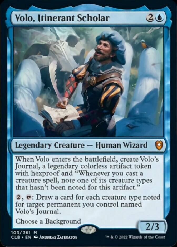 Volo, Itinerant Scholar [Commander Legends: Battle for Baldur's Gate] | The Clever Kobold