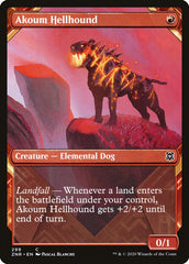 Akoum Hellhound (Showcase) [Zendikar Rising] | The Clever Kobold