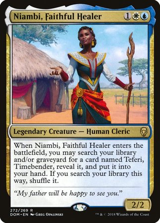 Niambi, Faithful Healer [Dominaria] | The Clever Kobold